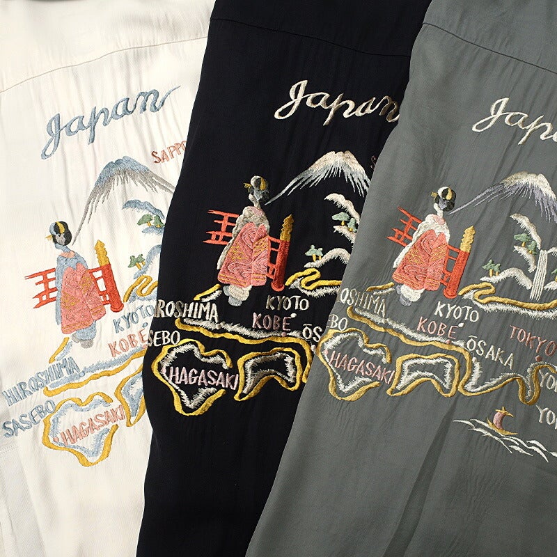 TAILORTOYO テーラー東洋 #TT39699 半袖 スカシャツ『JAPAN MAP