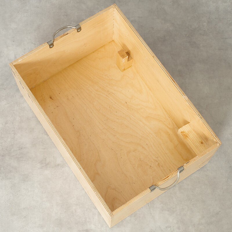 チェコ軍 ウッド ストックボックス 取っ手付き 34.5x50x20cm USED