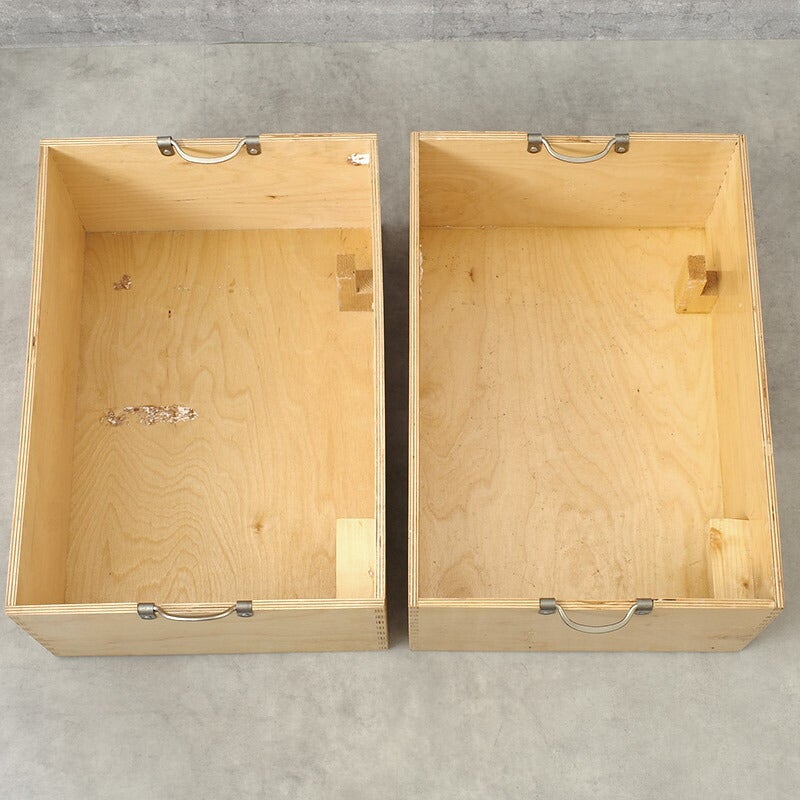 チェコ軍 ウッド ストックボックス 取っ手付き 34.5x50x20cm USED