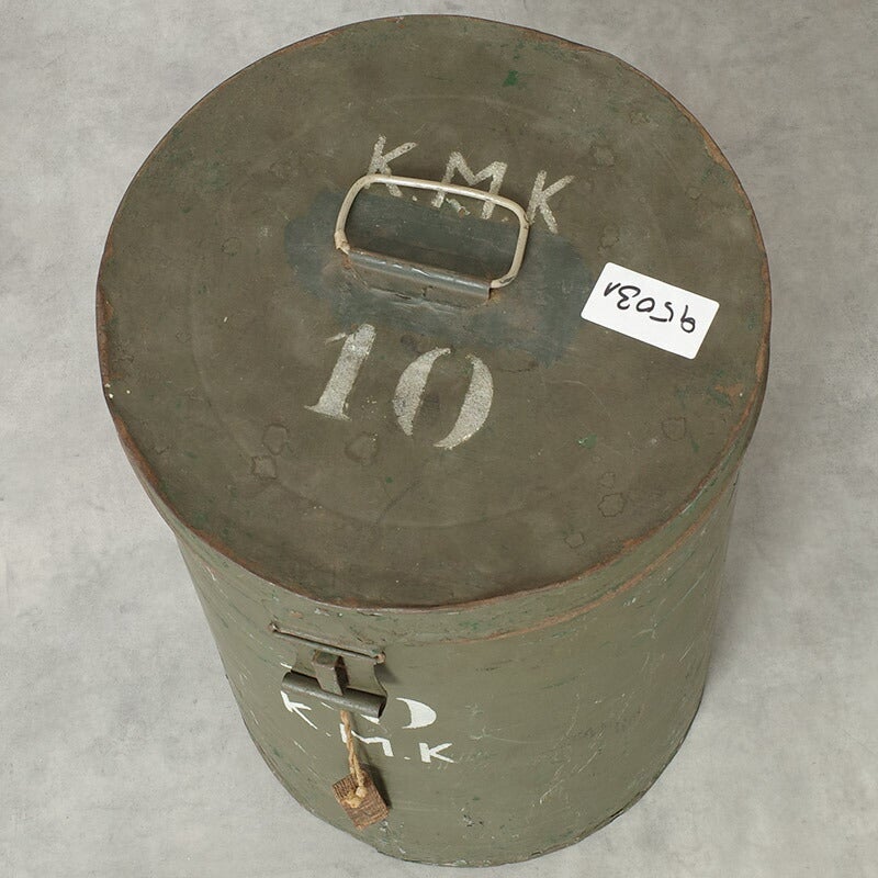 オランダ軍 K.M.K 王立軍楽隊 ベアスキンハット 収納ケース オリーブ USED #2