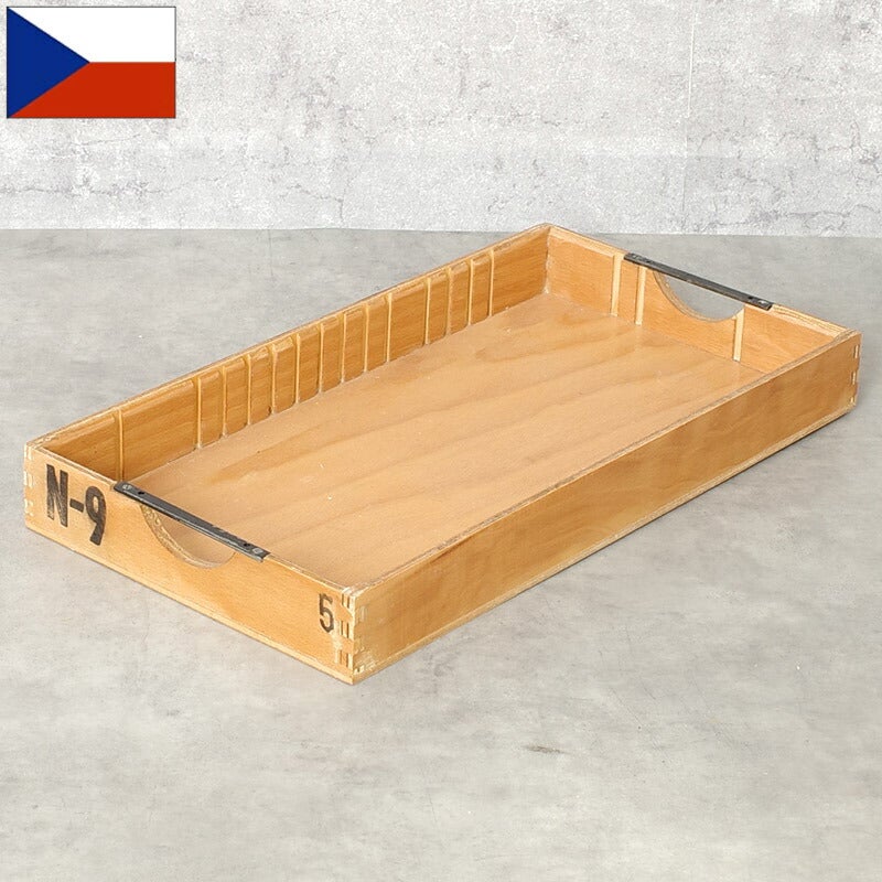 チェコ軍 ウッド ストックボックス 取っ手なし 24x44.5x5cm USED