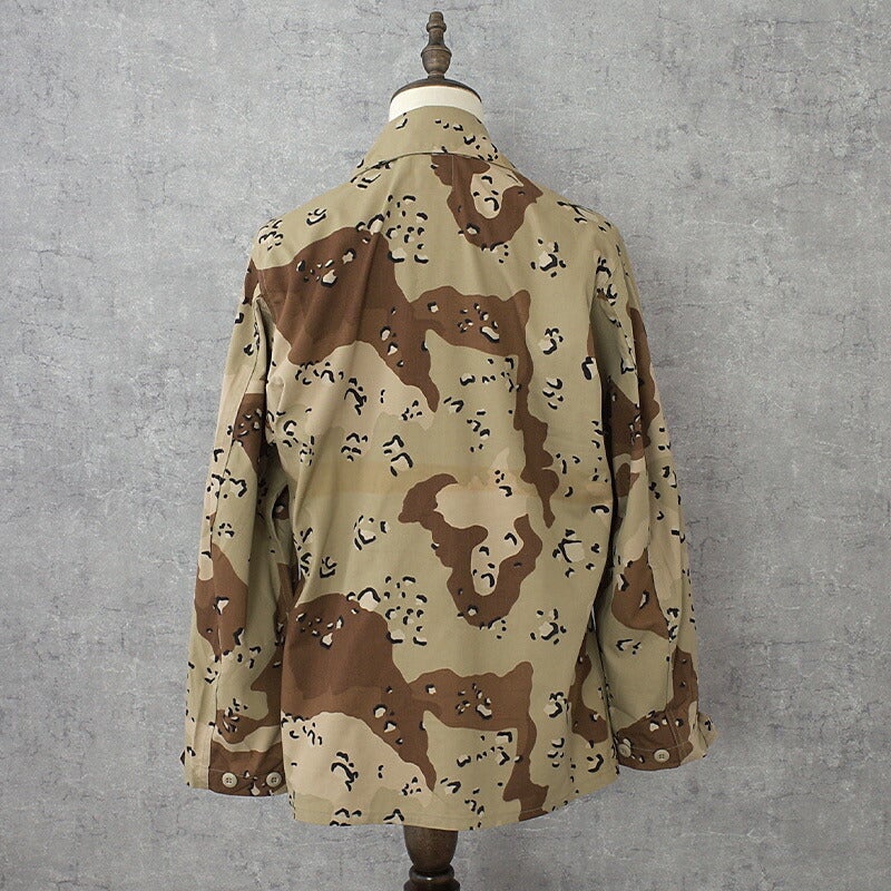 米軍装備品　湾岸戦争　デザート迷彩 戦闘服 米国製　M-R 米軍 BDUジャケット チョコチップデザート デッドストックアメリカ軍