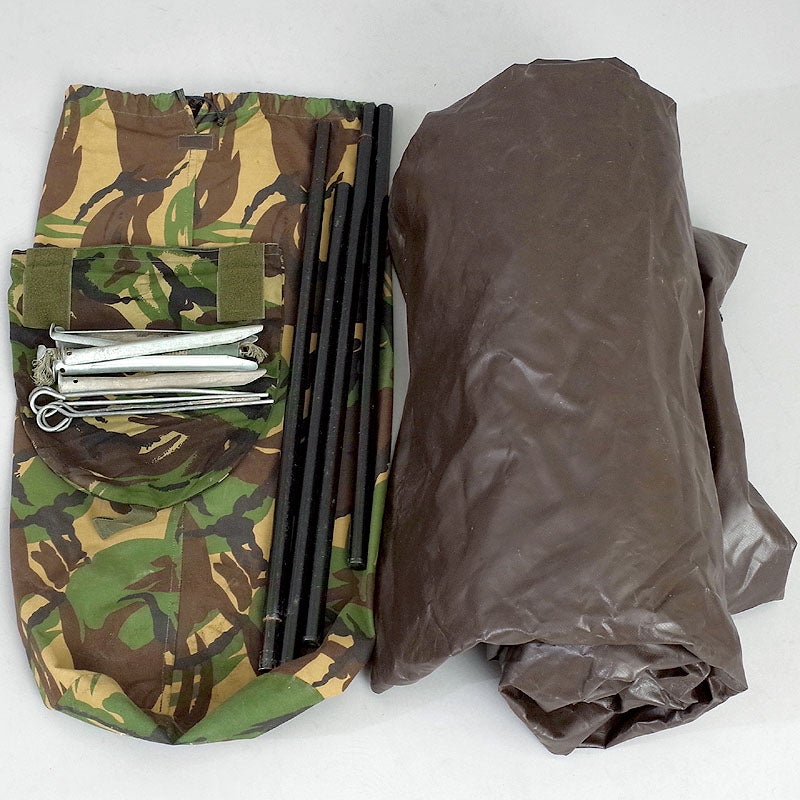 オランダ軍テントセット カモフラージュ USED EE718UN軍幕 1～2人用 オランダ軍 テントセット カモフラージュ USED EE718UN 軍幕 1～2人用
