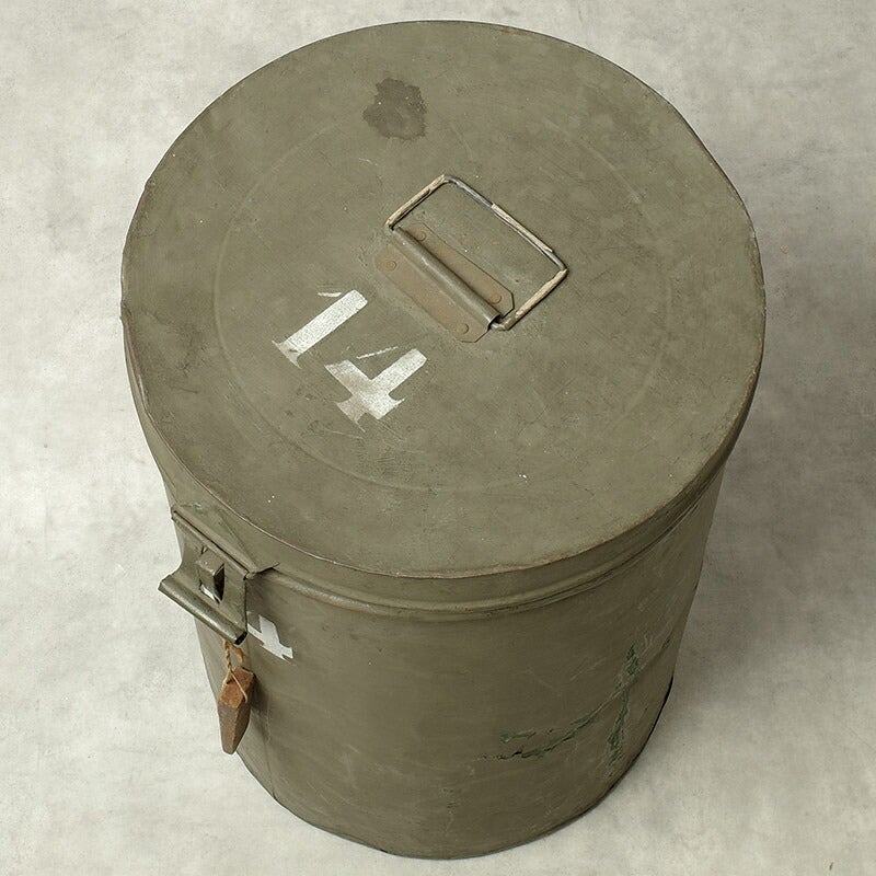 オランダ軍 K.M.K 王立軍楽隊 ベアスキンハット 収納ケース オリーブ USED #3