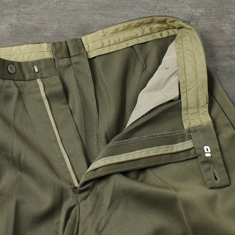 チェコ軍 サイドライン ドレスパンツ ウールポリエステル グリーン
