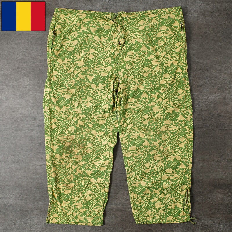 50s ルーマニア軍　サマーリーフカモ　カモフラ　パンツ　スナイパー ルーマニア軍 サマーリーフカモ スナイパーパンツ USED 狙撃兵 偵察兵