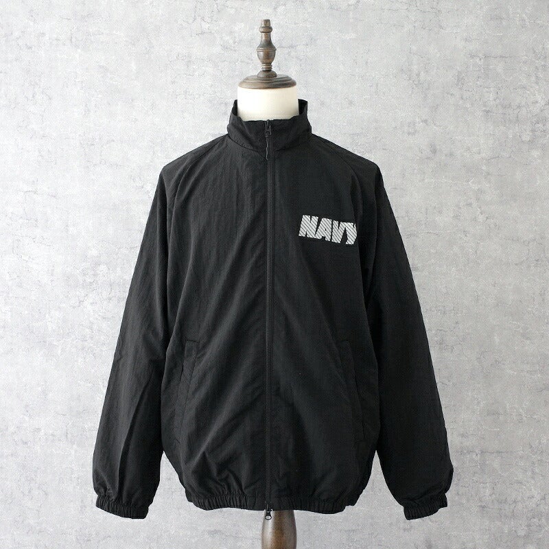 米軍 U.S.NAVY ナイロントレーニング ジャケット ブラック #NAVY-008