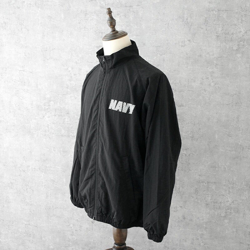 米軍 U.S.NAVY ナイロントレーニング ジャケット ブラック #NAVY-008