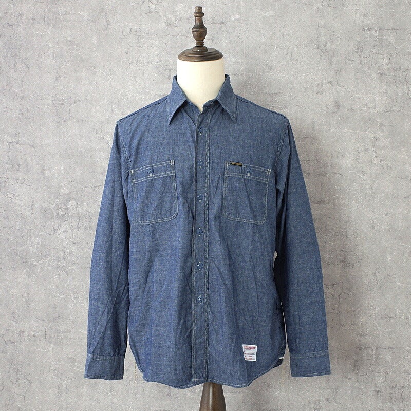  TOYSMcCOY トイズマッコイ #TMS2407 長袖 シャンブレー ワークシャツ『STEVE McQUEEN』