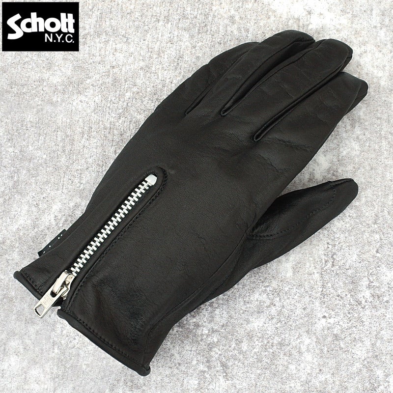 Schott ショット #7824970043(3109075) ジップレザーグローブ手袋
